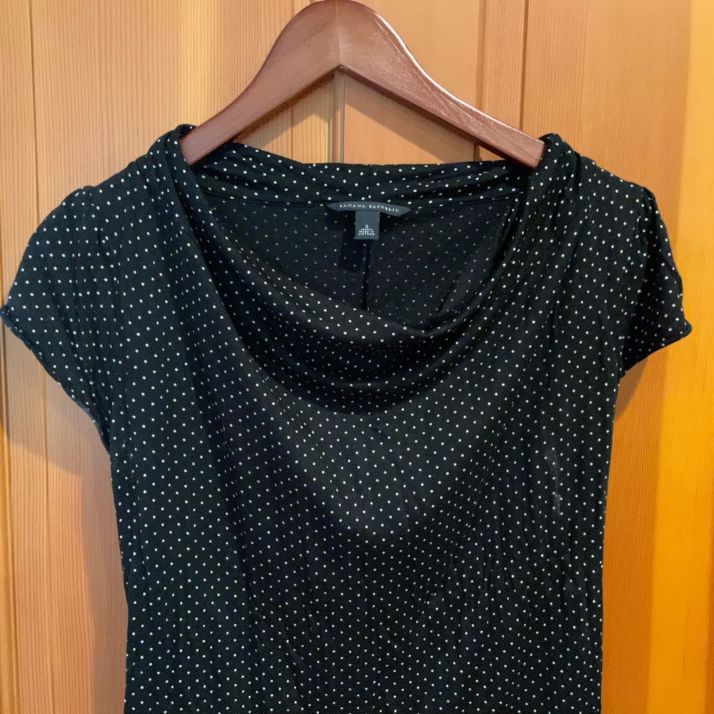 Banana Republic - black and white polka dot super soft top